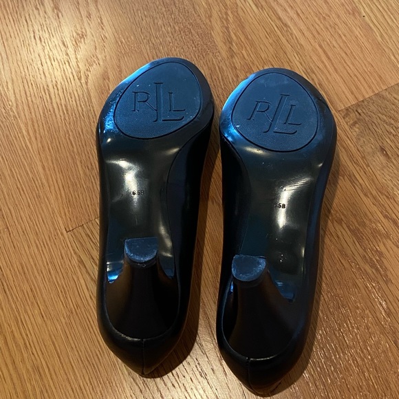 Lauren Ralph Lauren Open Toe Buckle Heels - Picture 4 of 6